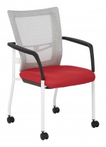 Mesh Back Guest Chair on Wheels