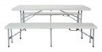 6' Folding Table and Benches Combo