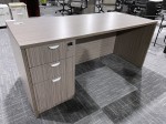 Driftwood Rectangular Desk with Drawers
