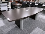 Espresso Boat Shaped Conference Table