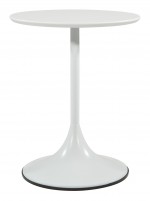 Modern Side Table with Metal Pedestal