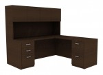 L-Shaped Desk with Hutch