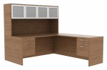 L Shaped Desk with Hutch