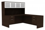 L Shaped Desk with Hutch