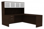 L-Shaped Desk with Hutch