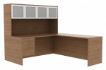 L-Shaped Desk with Hutch