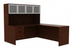 L-Shaped Desk with Hutch