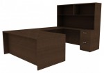 U Shaped Desk with Hutch