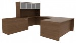 U Shaped Desk with Hutch