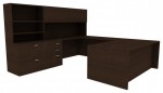 U Shaped Desk with Hutch