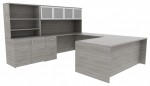 U Shaped Desk with Storage