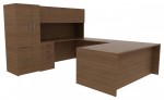 U Shaped Desk with Hutch