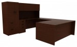 U Shaped Desk with Hutch