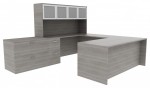 U Shaped Desk with Storage