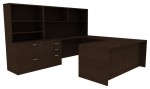 U-Shaped Desk with Shelves
