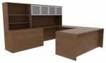 U Shaped Desk with Storage