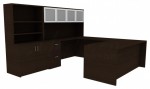 U Shaped Desk with Storage