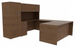 Home Office Desk with Hutch