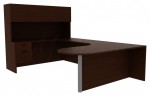 U Shape Office Desk with Hutch