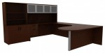 U Shaped Desk with Hutch