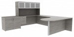 U Shaped Desk with Storage