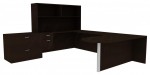 U Shaped Peninsula Desk with Storage