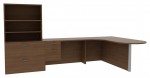 L Shaped Desk with Bookcase