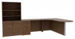 L Shape Peninsula Desk with Storage