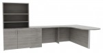 L Shape Peninsula Desk with Storage