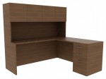 Credenza Desk with Hutch