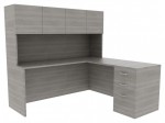 Credenza Desk with Hutch