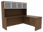 L Shaped Desk with Hutch