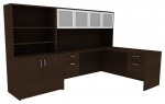 L Shaped Desk with Shelves