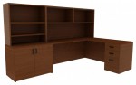 L Desk with Shelves
