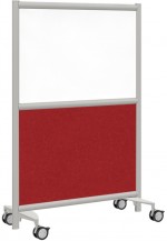 Rolling Whiteboard Office Partition Panel - 37 x 54
