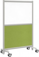 Rolling Whiteboard Office Partition Panel - 49 x 54