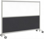 Rolling Whiteboard Office Partition Panel - 73 x 54