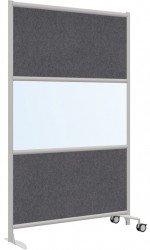 Rolling Free Standing Office Partition Panel - 25 x 78
