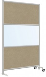 Rolling Free Standing Office Partition Panel - 37 x 78