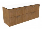 Double Lateral Filing Cabinet with Glass Top