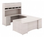 U Shaped Desk with Hutch