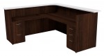 L Shaped Reception Desk with Drawers