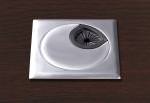 PLSQRMS Silver Desk & Table Cable Grommet