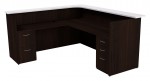 L Shaped Reception Desk with Drawers