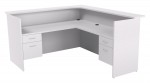 L Shape Reception Desk with Drawers