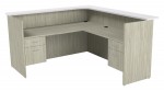 L Shape Reception Desk with Drawers