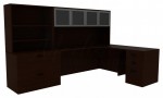 L Shaped Desk with Hutch