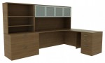 L Shaped Desk with Hutch