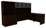 L Shaped Desk with Hutch