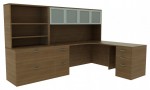 L Shaped Desk with Hutch